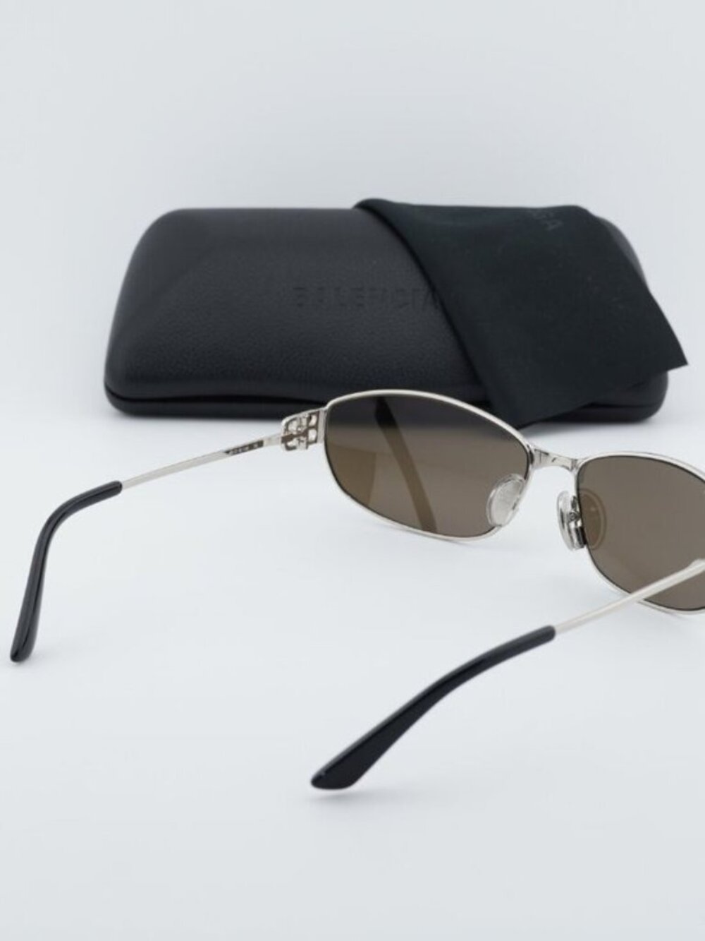 Balenciaga BB0336S 006 Unisex Oval Sunglasses - Silver / Mirror - Picture 6 of 11
